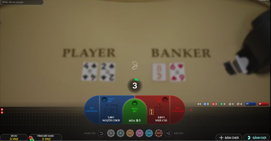 Live Baccarat tại EVO Casino KING88 có nhiều phiên bản khác nhau